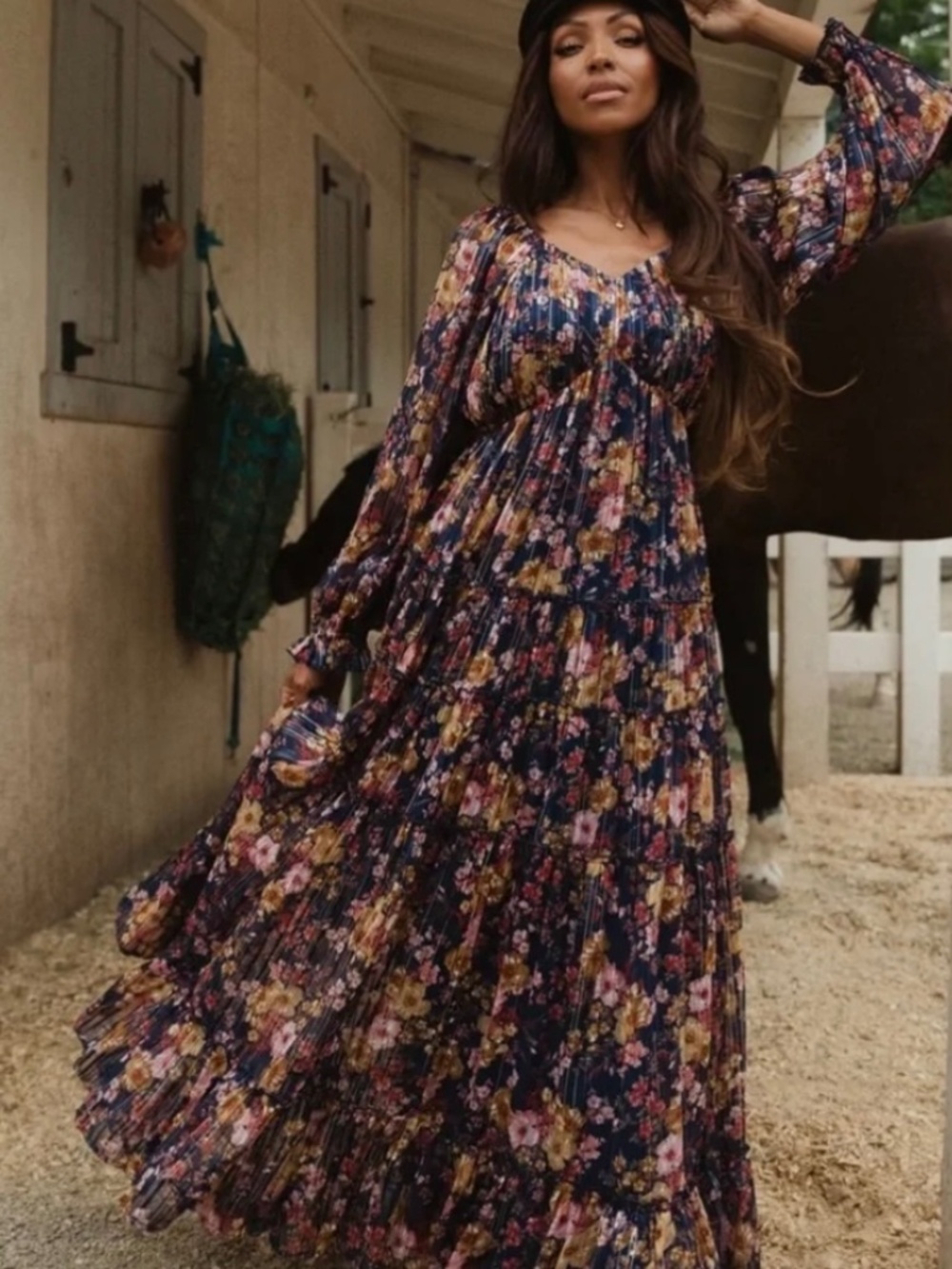 Ivy City Co Navy Cassia Dress